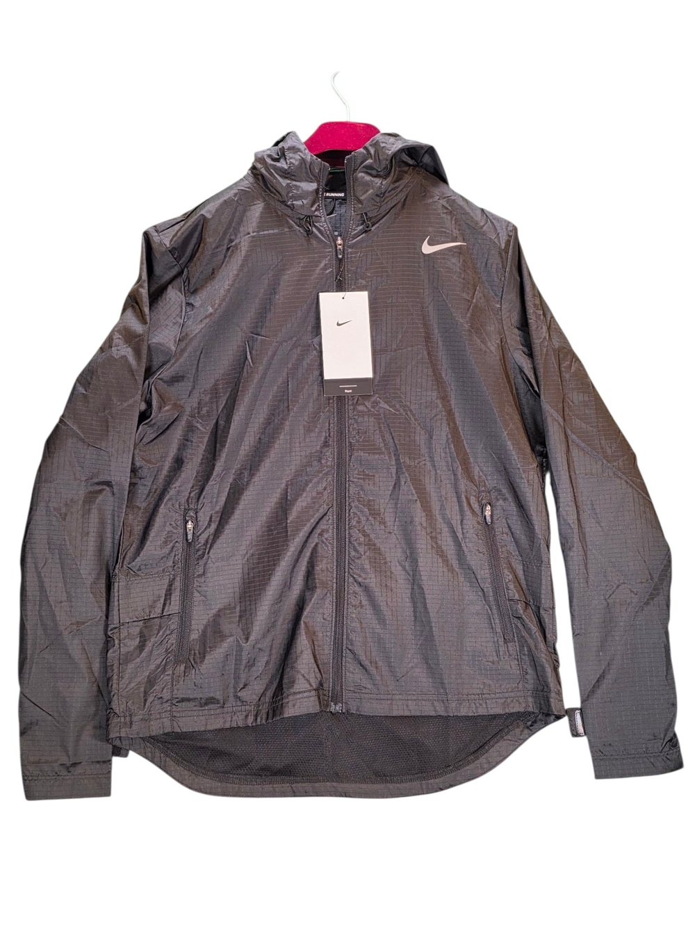 Nike Team Repel Full Zip Jacket Women Small Black Windbreaker Running